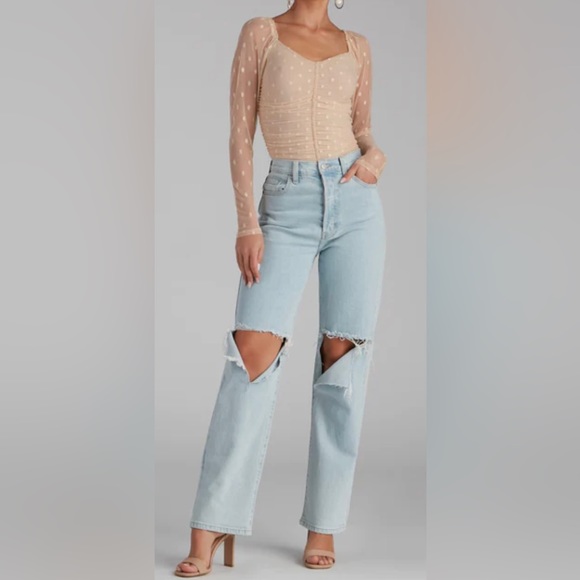 Windsor Polka Dot Bodysuit, Size L - Picture 7 of 9